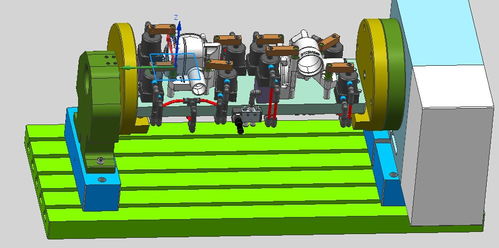 汽車零部件中四軸加工中心夾具三維圖紙下載 10.15 mb,rar格式 機(jī)械cad圖紙